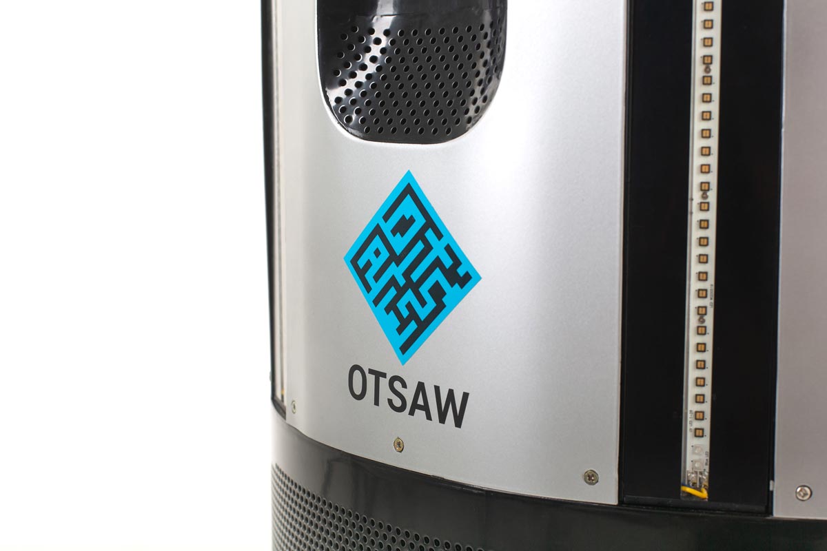 Closeup of logo on Activ?OTSAW O-RX robot